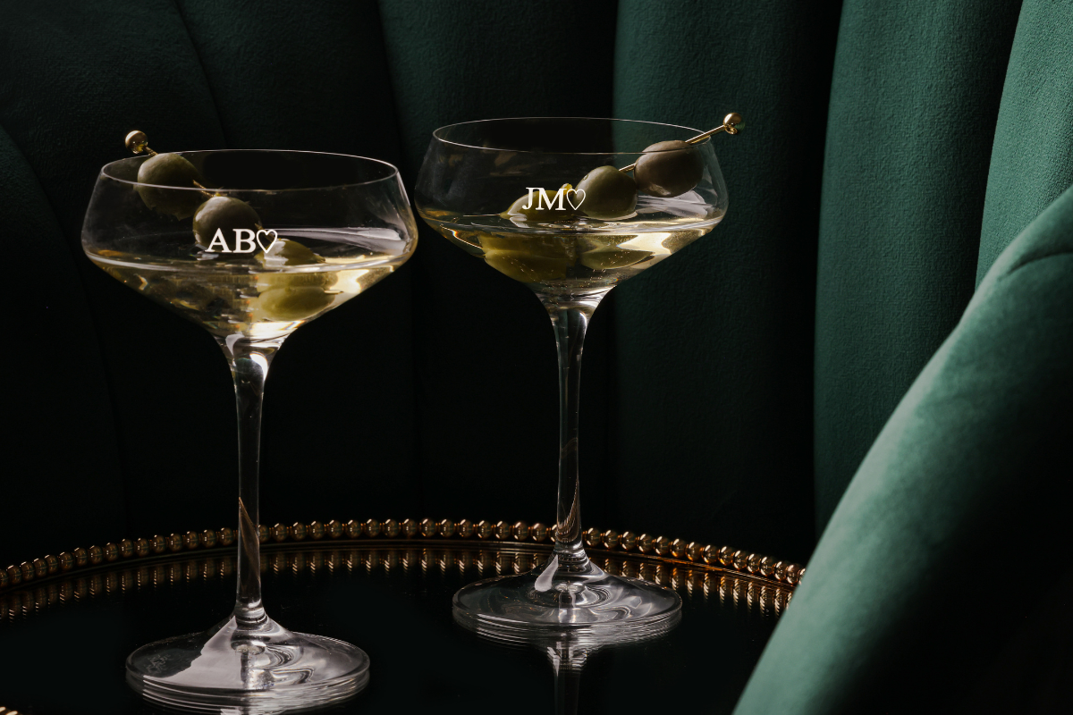 Personalised Engraved Custom Martini Glass