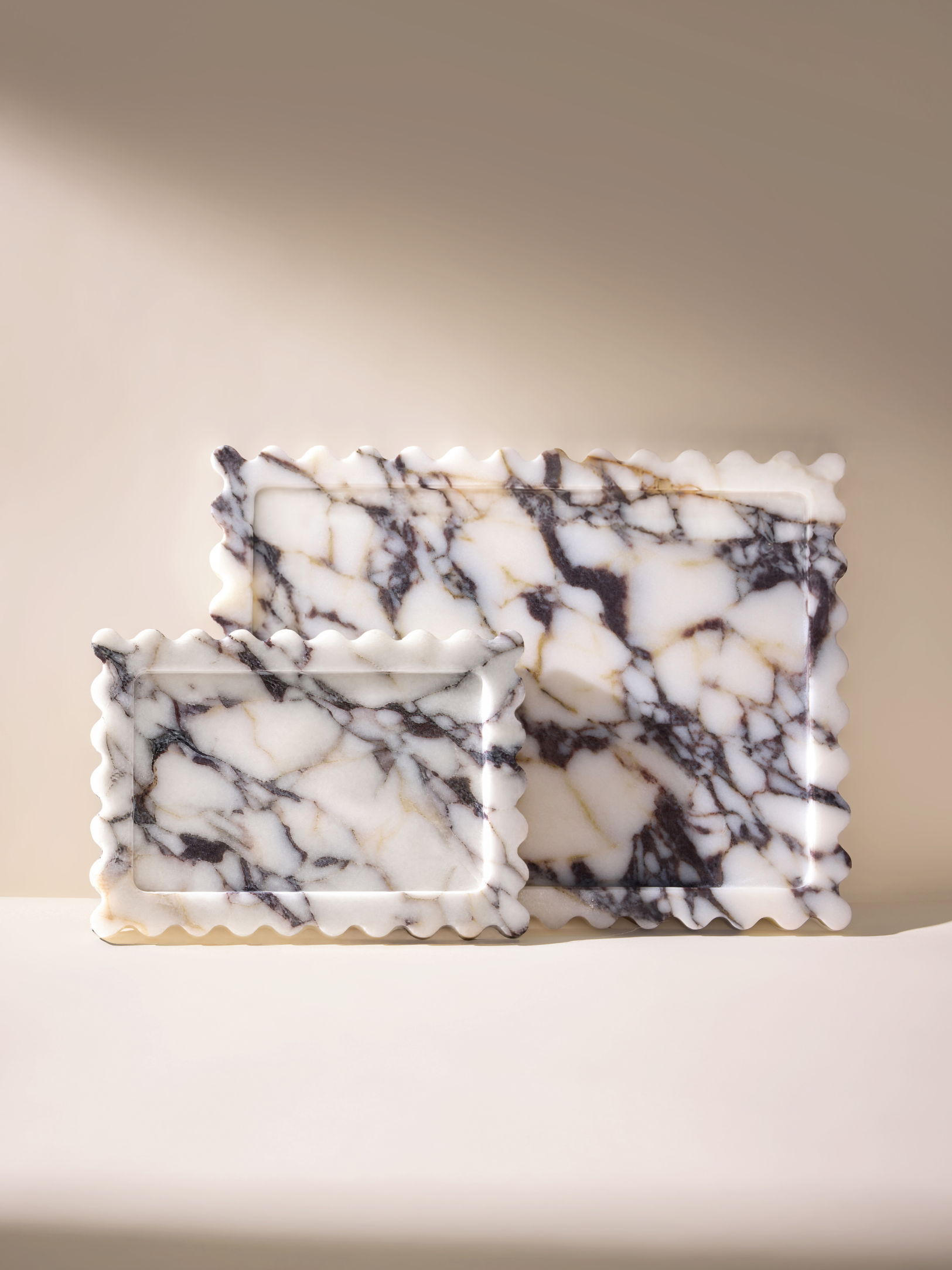 Grey white marble calacutta tray large small home decor luxury