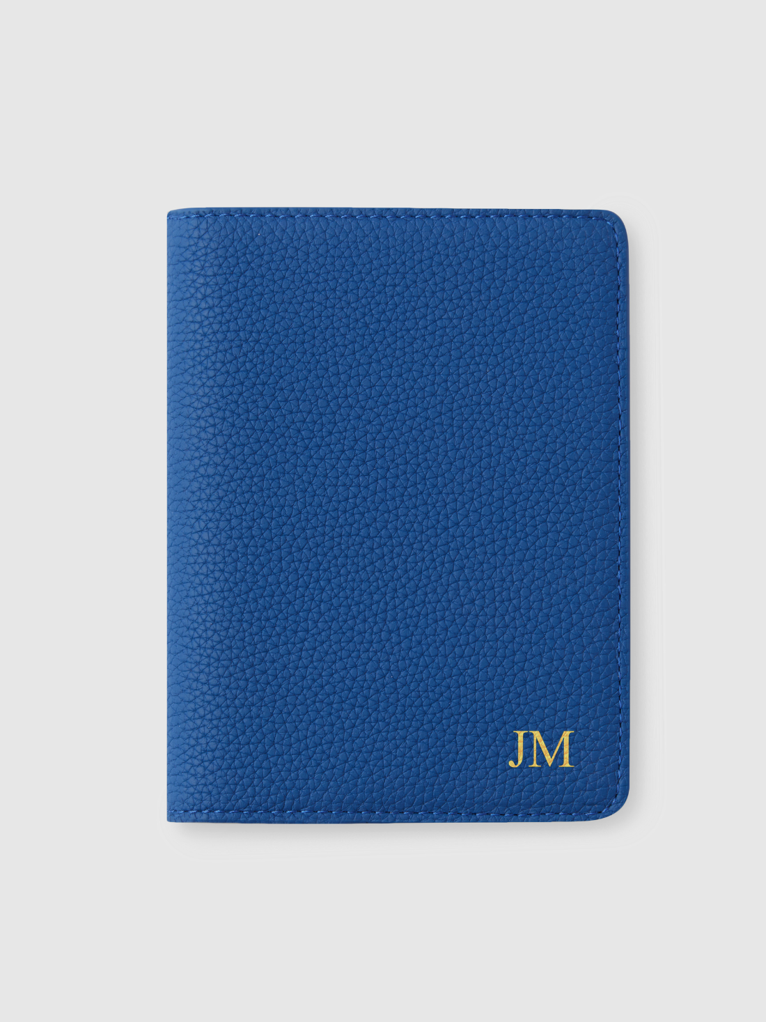 Personalised Leather passport holder travel Blue