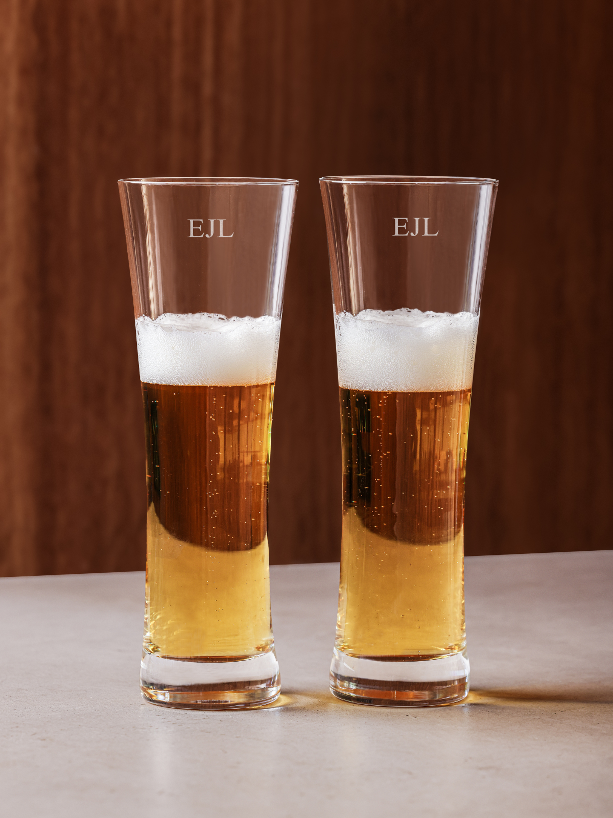 Personalised engraved beer glass custom