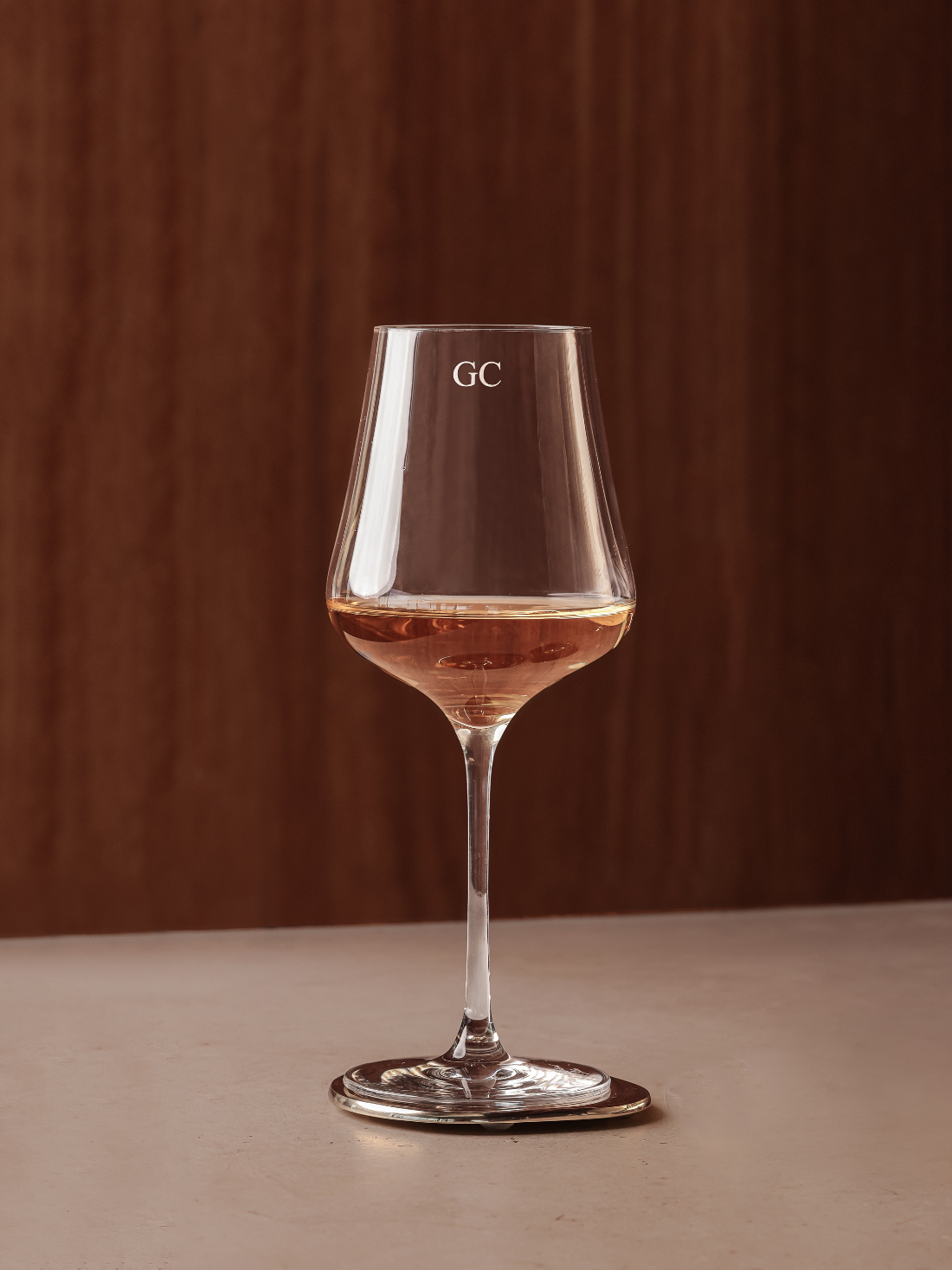 Personalised engraved wine glass single