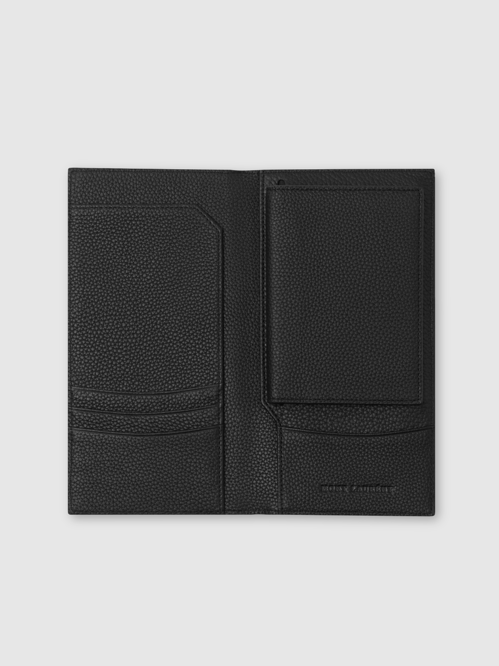 Personalised leather black passport holder travel wallet