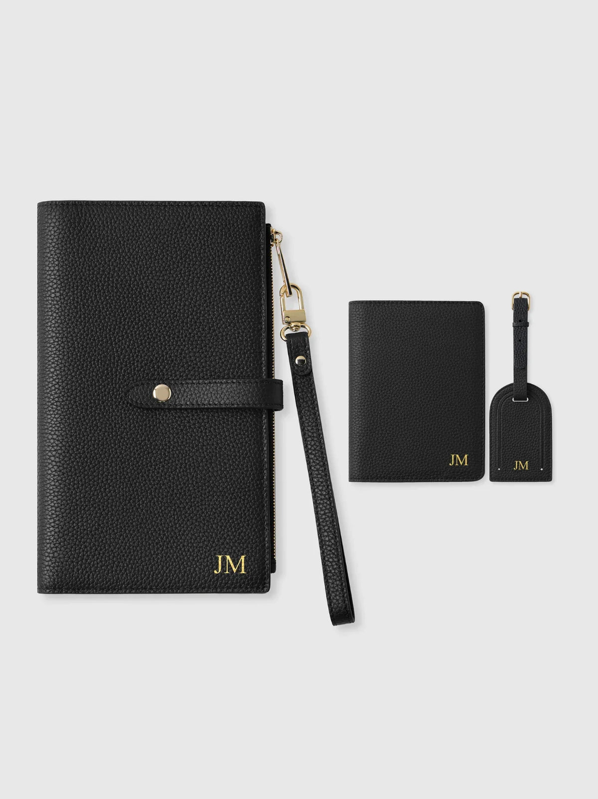 Luxury black leather passport holder from Mont Laurent Australia for stylish travel protection