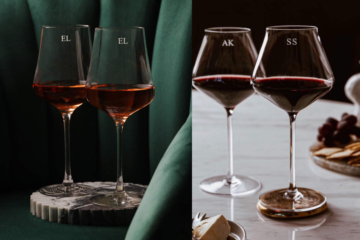 Personalised Engraved wine glasses