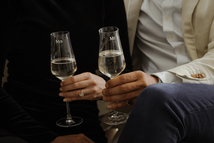 Mont Laurent Personalised Engraved Custom Glassware Champagne Wedding