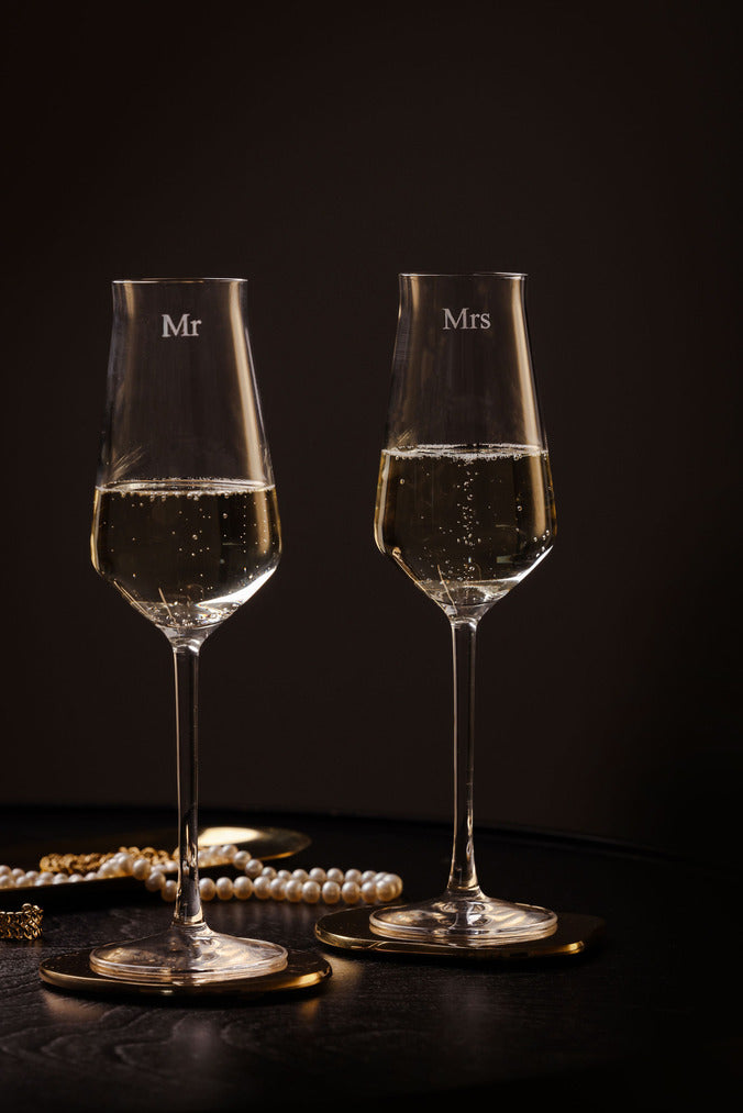 Mont Laurent Personalised Champagne Glassware Wedding Engraved