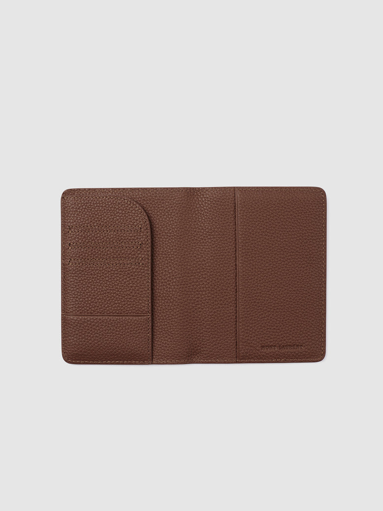 Mont Laurent Personalised Passport Holder Leather Brown