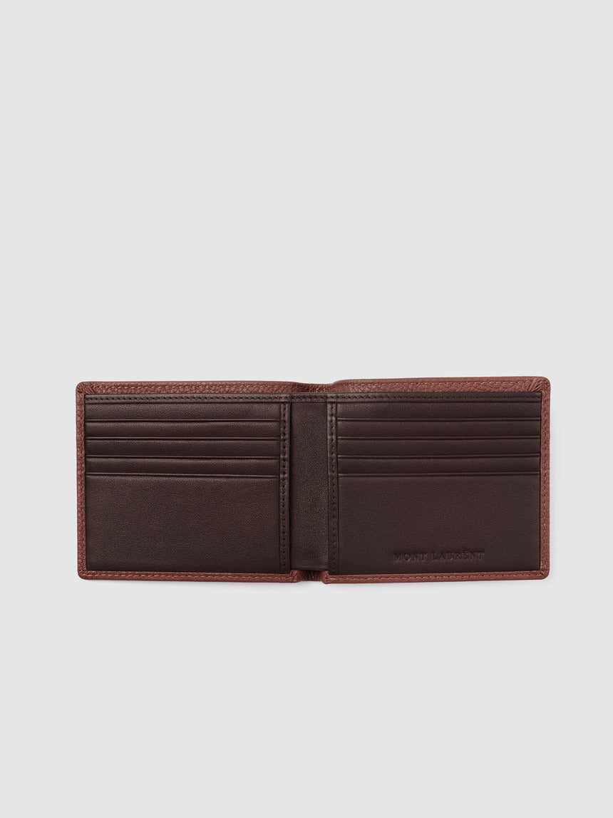 Mont Laurent Personalised Leather Wallet Mens Brown