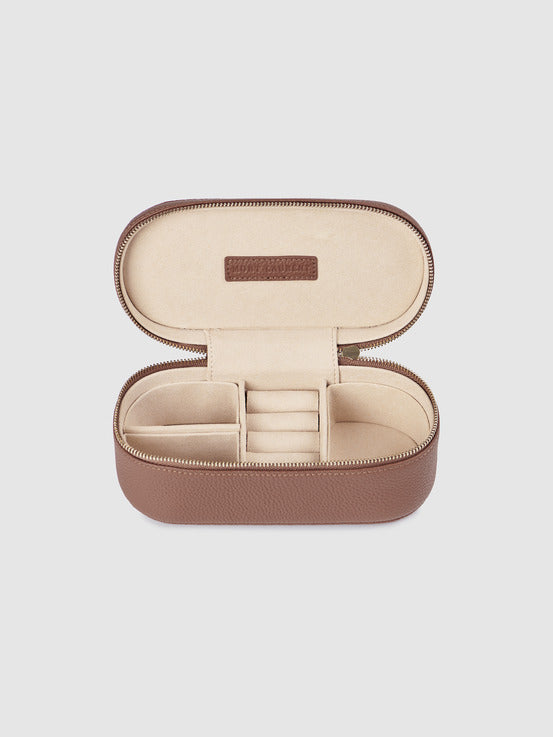 Mont Laurent Brown Leather Jewellery Case Travel