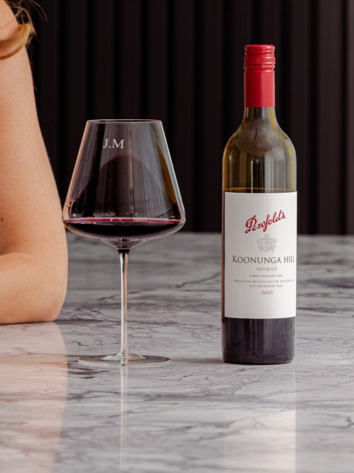 Bordeaux personalised engraved custom wine glass