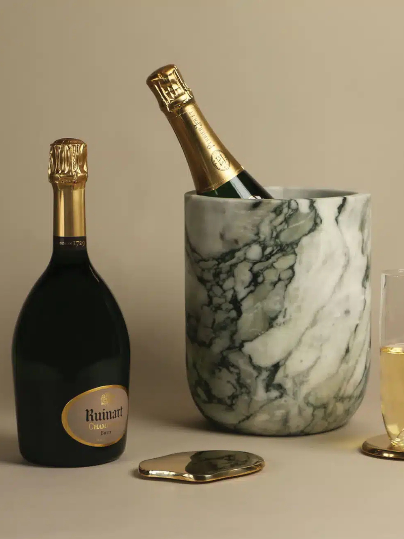Gold Brass Drink Coaster Set Luxury Designer