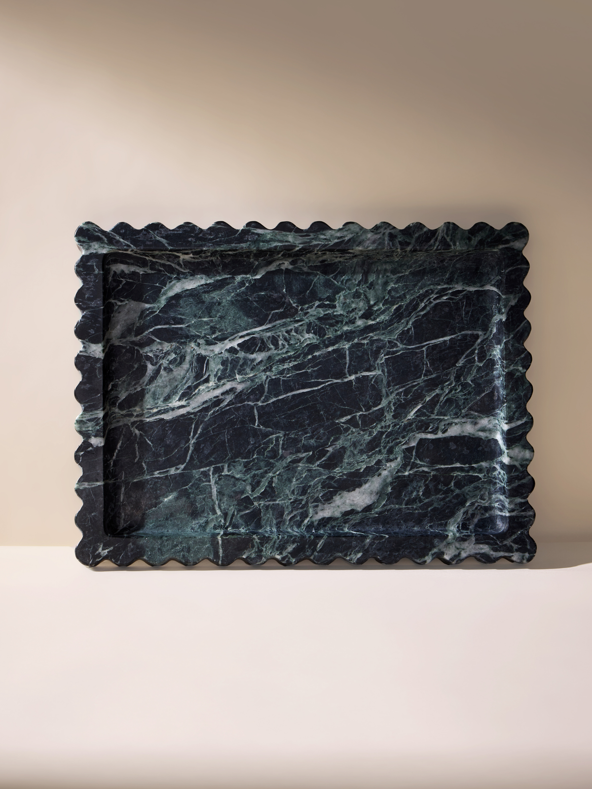 Green marble verde italian large tray