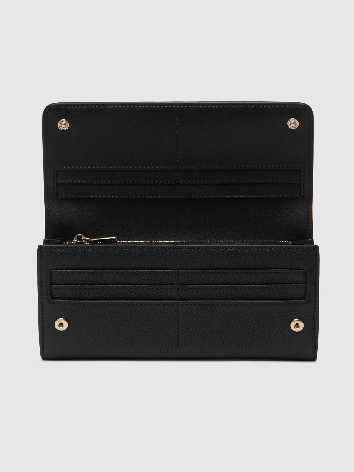 Leather womens ladies wallet purse black