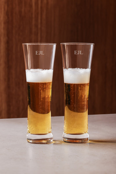 Personalised engraved beer glass custom monogram