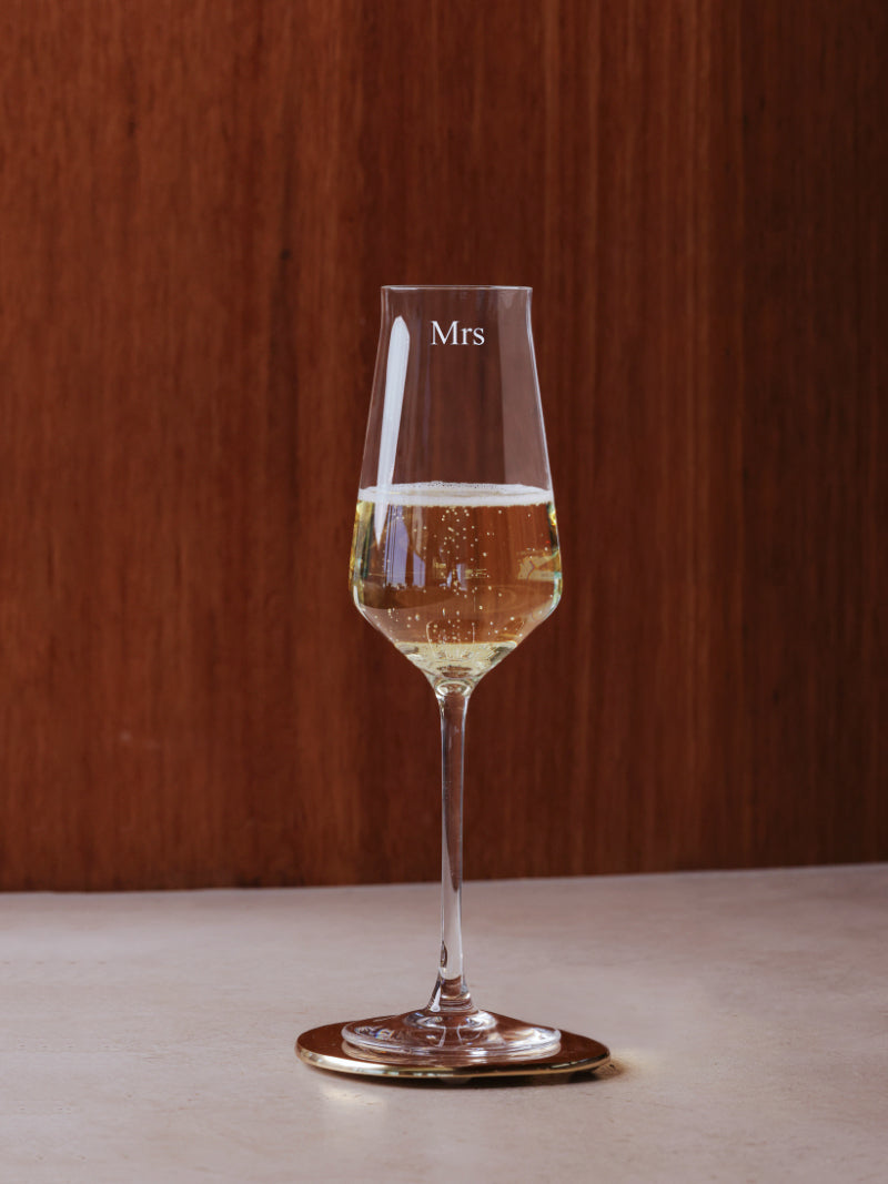 Personalised engraved custom champagne glasses