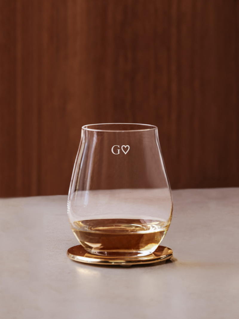 Personalised engraved stemless tumbler wine glass