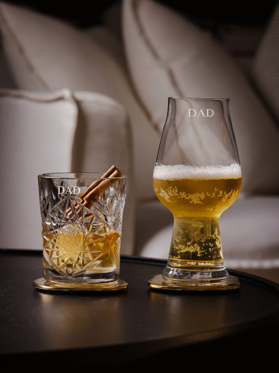 Personalised engraved whiskey custom glass