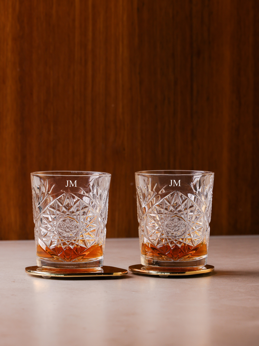 Personalised engraved whiskey glass custom wedding