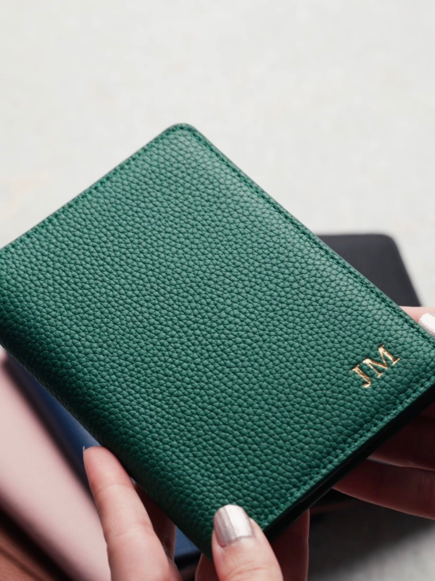 Personalised passport leather travel