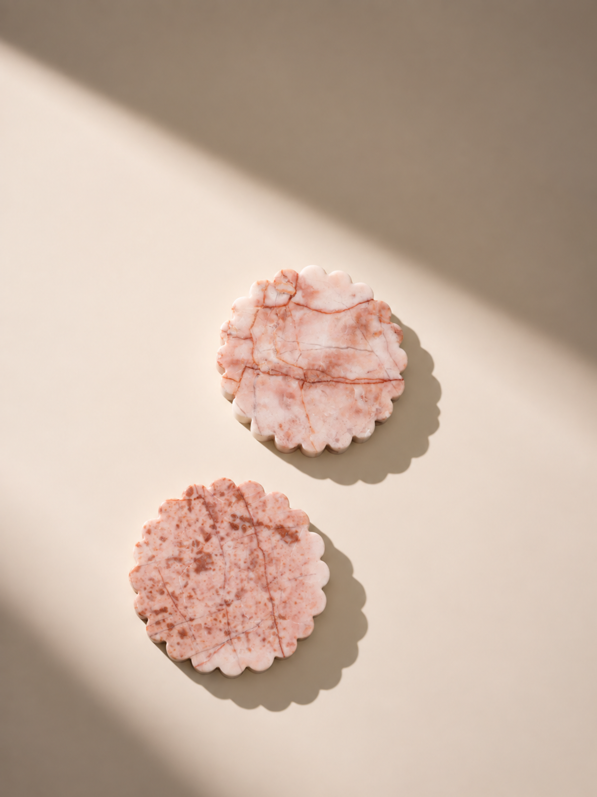 Rosa pink marble drink coasters italian marble home decor luxury