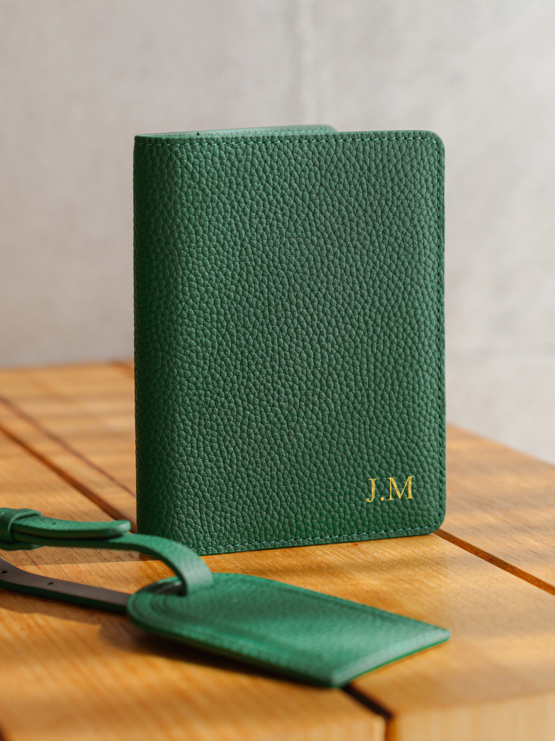 Riviera Personalised Leather Passport Holder