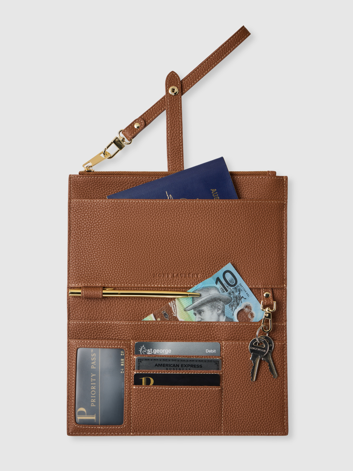 Amalfi Personalised Leather Travel Wallet