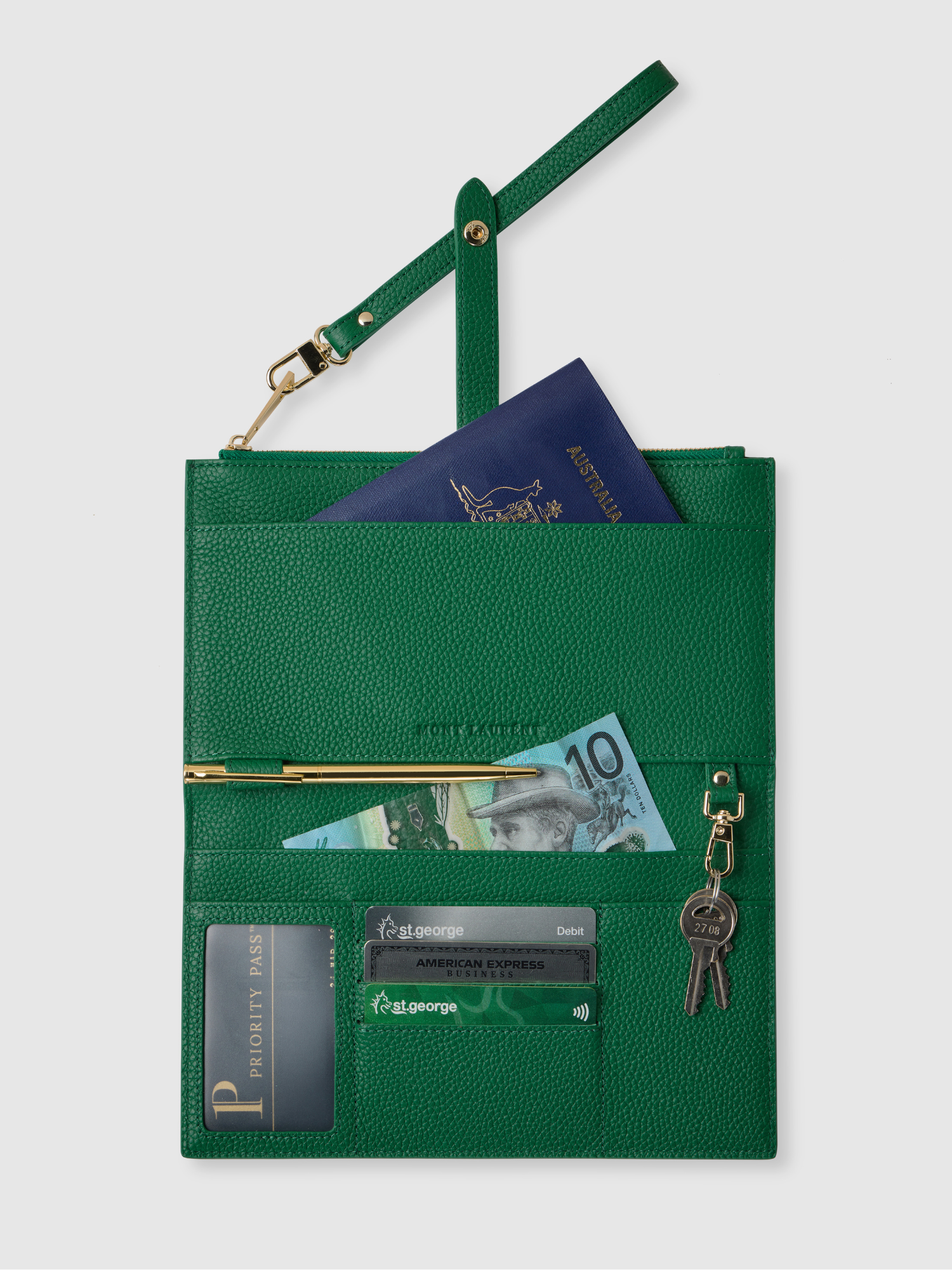 Amalfi Personalised Leather Travel Wallet