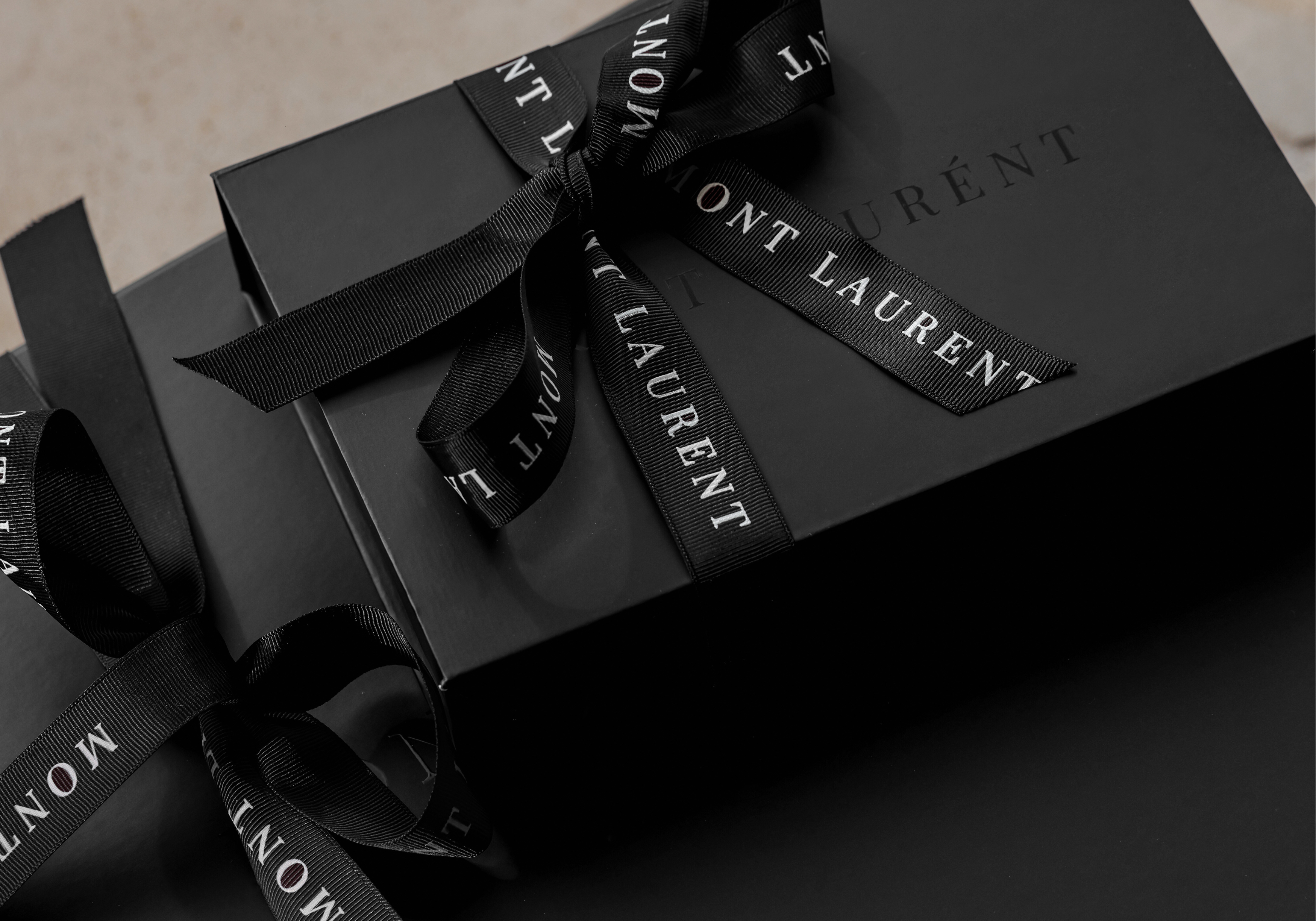 Mont laurent black gift box leather personalised