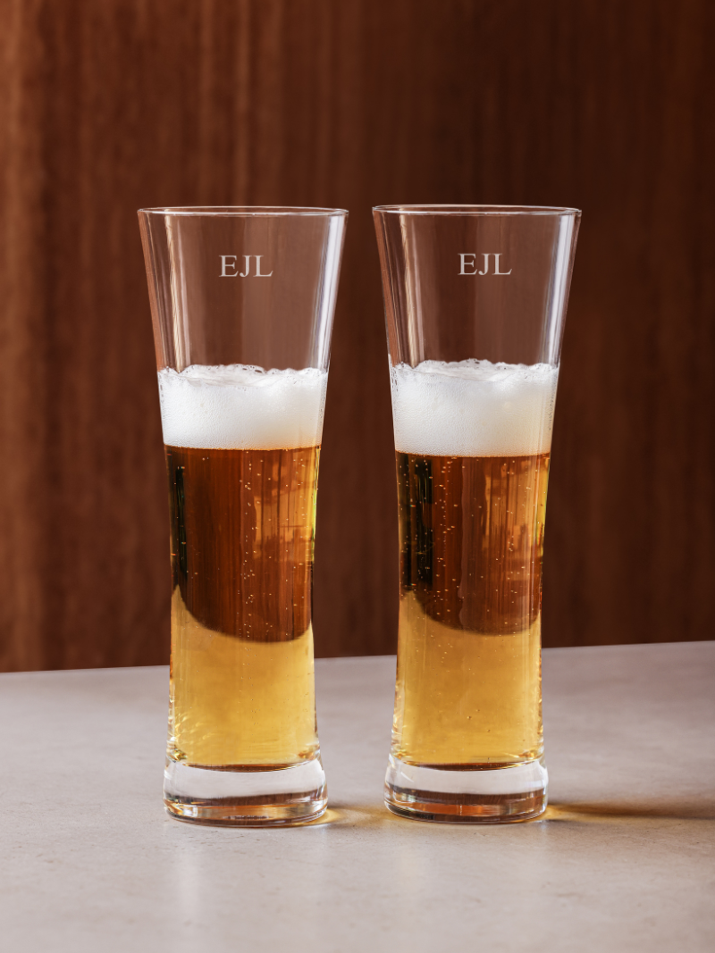 personalised engraved custom beer glass 