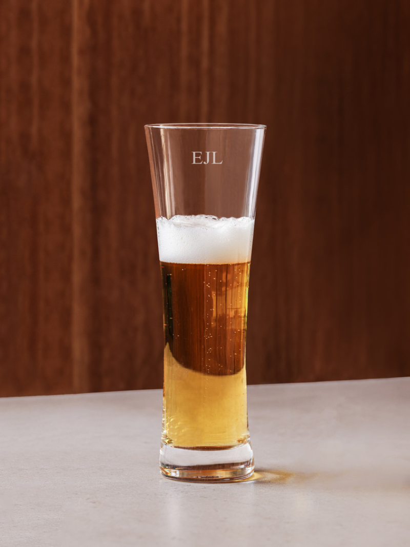 personalised engraved custom beer glass 