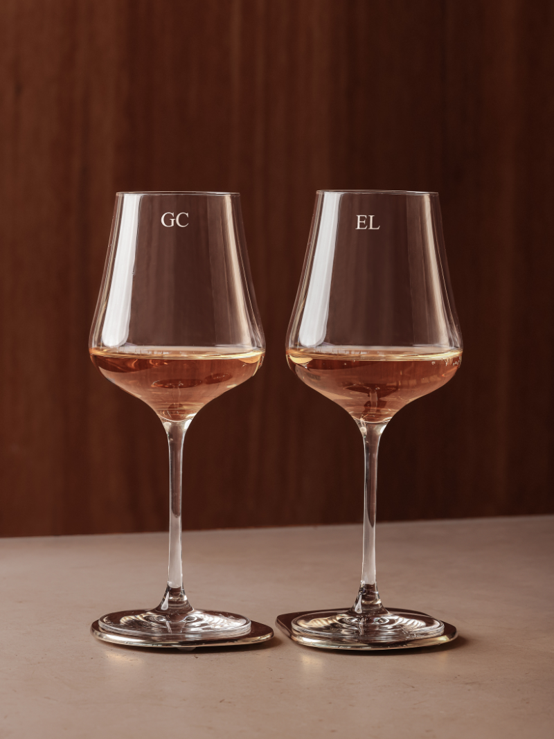 personalised engraved custom wine glasses