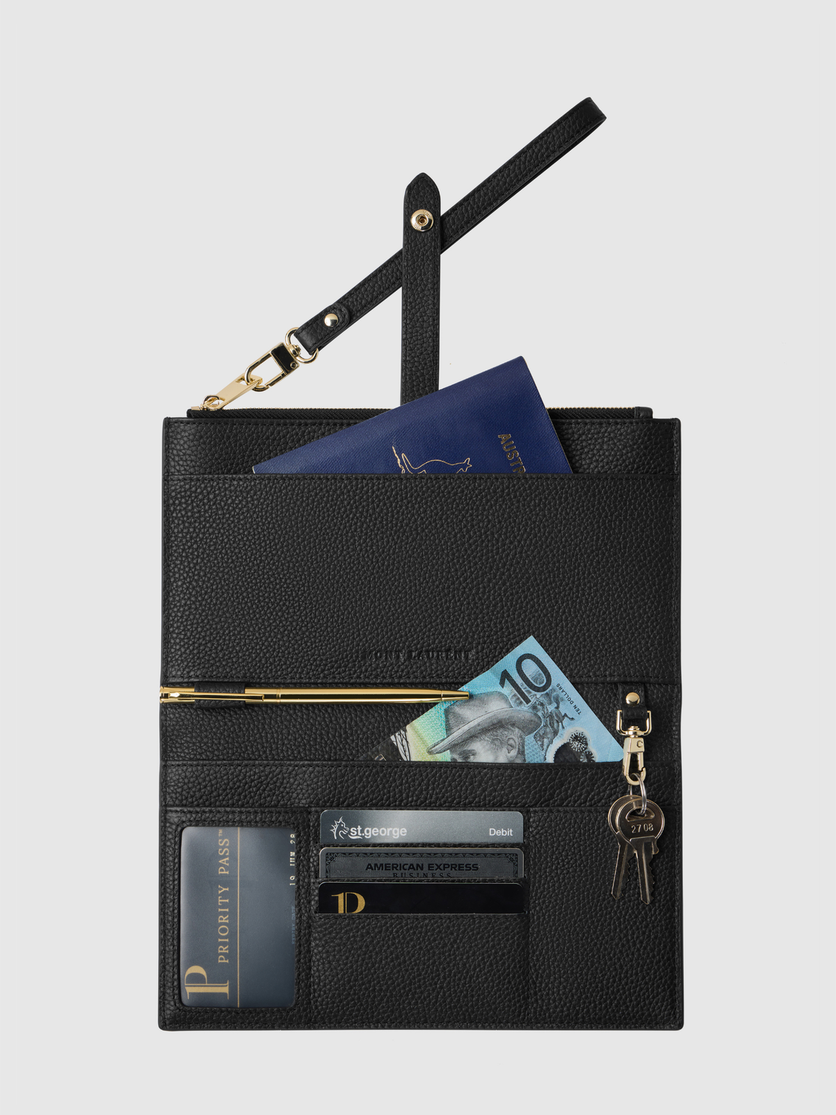 Amalfi Personalised Leather Travel Wallet