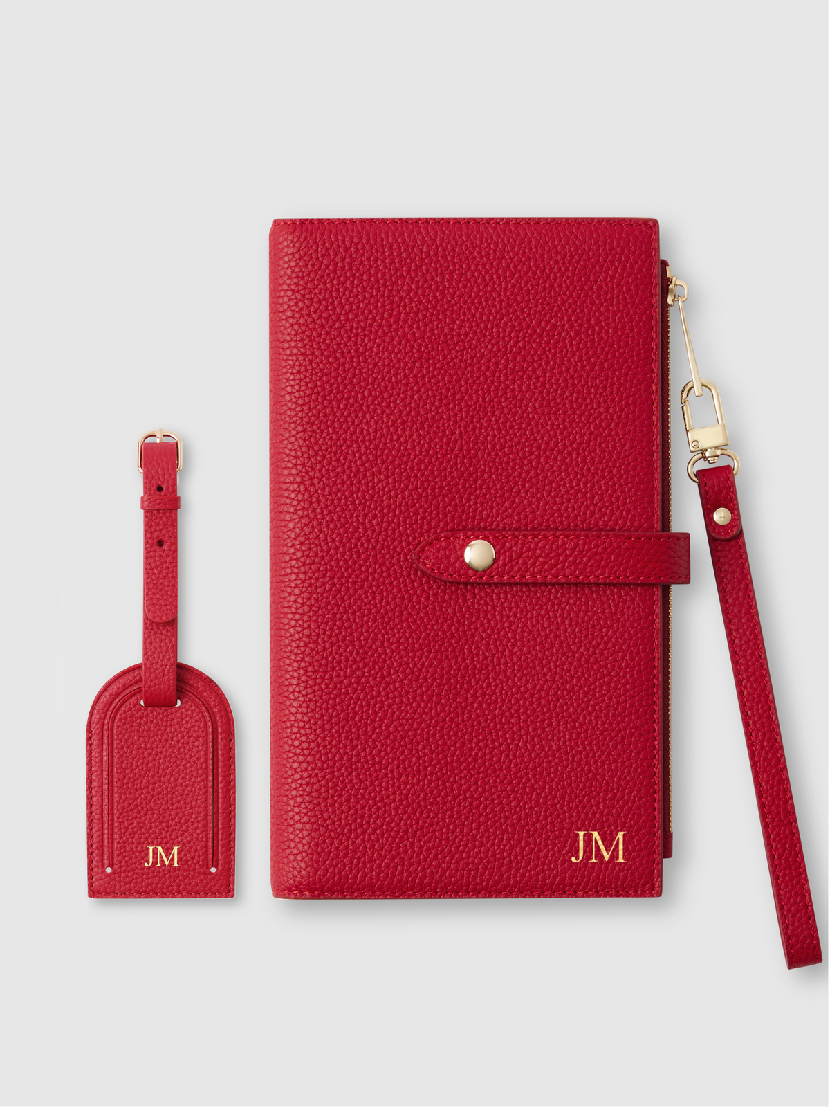 personalised travel wallet red luggage tag travel