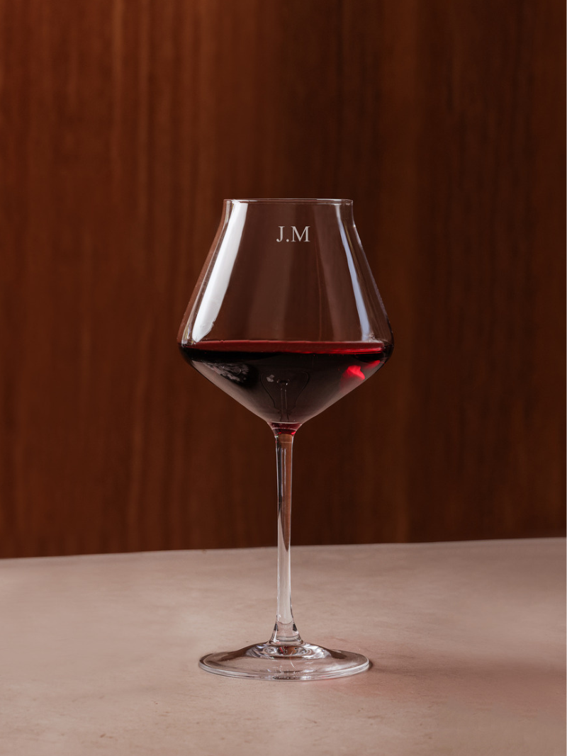 wine glass engraved personalised